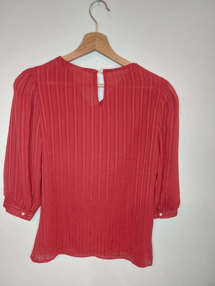 Blouse vintage rouge à rayures - photo numéro 5