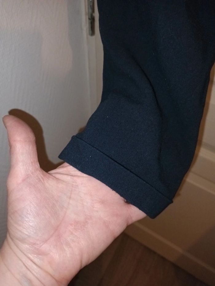 Pantalon bleu marine toile - photo numéro 5