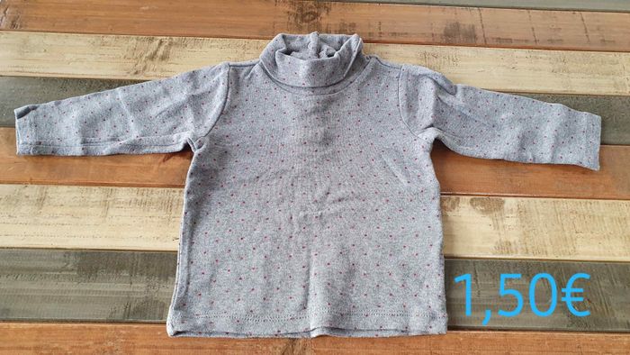 Tee-shirt avec col gris 9mois