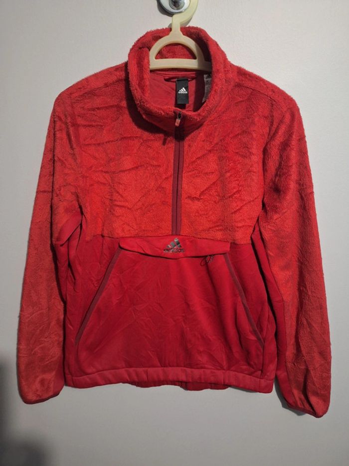 Polaire adidas bi matière rouge femme - taille S