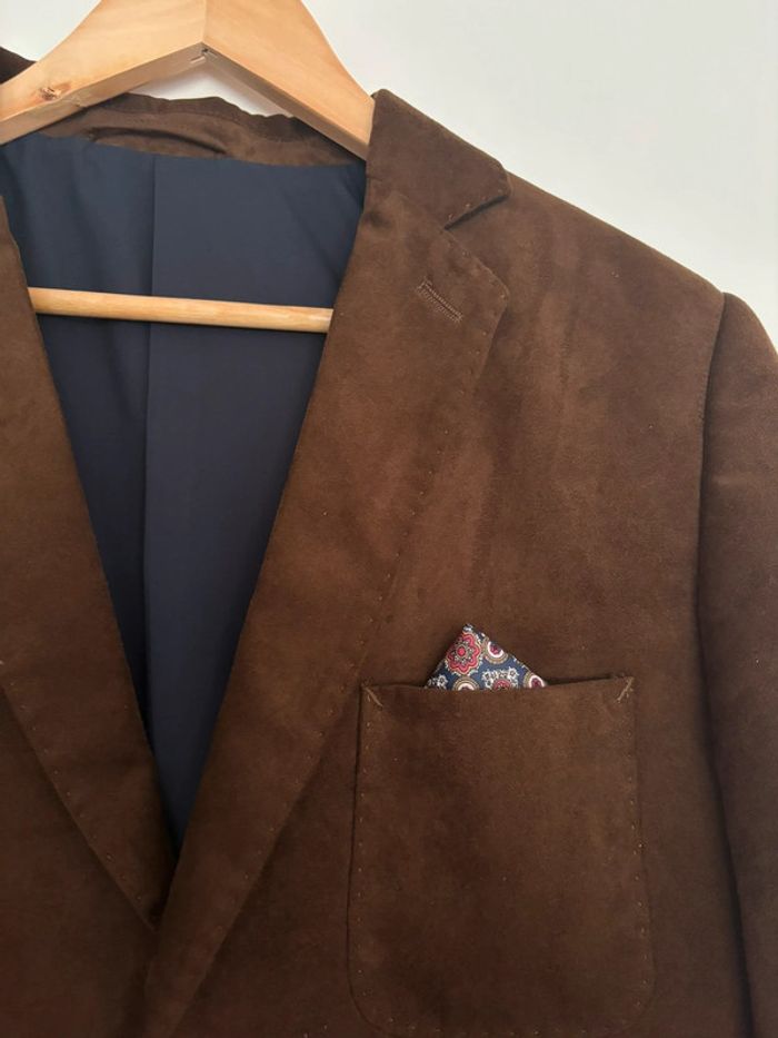 Veste de costume Devred marron effet daim Taille 50 - photo numéro 3