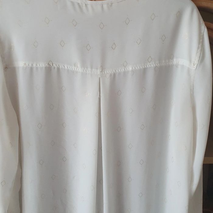 Chemise femme ecru H&M taille 42 avec léger motif - photo numéro 7