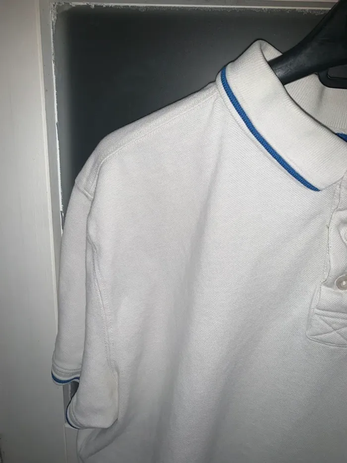 Polo blanc Kaporal 04 homme logo bleu vintage - photo numéro 4