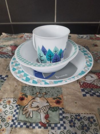 Set repas bébé Badabulle – assiette, bol et tasse