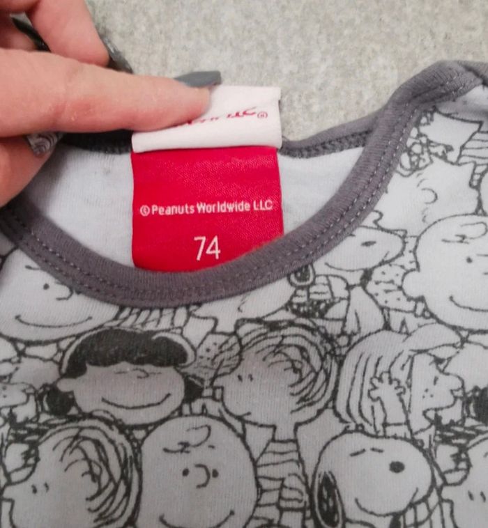 Body à manches longues bébé garçon 9/12 mois Snoopy comme NEUF - photo numéro 3