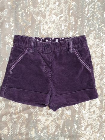 Short en velours 18 mois