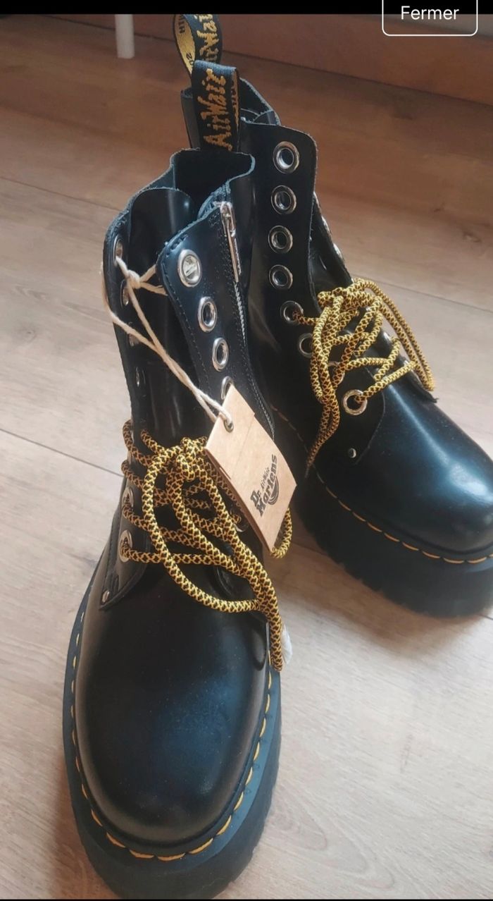 Boots De Martens Jadon Max Black Buttero - photo numéro 2