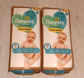 100 Couches Pampers Harmonie Taille 2 New Baby (2 Paquets)