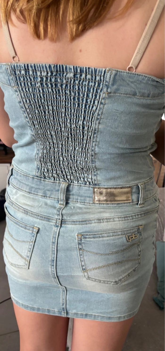 Robe bustier en jean marque LPB taille s / 36 - photo numéro 7