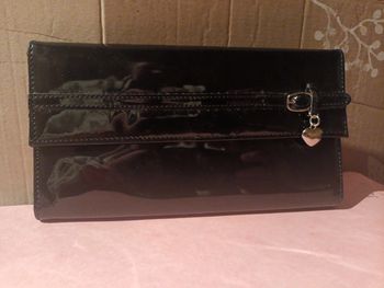 Portefeuille noir vernis neuf
