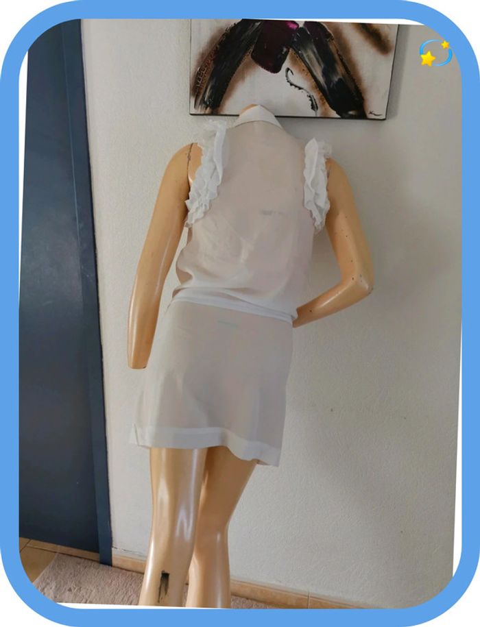 très belle robe blanche ou tunique taille 38 - photo numéro 18