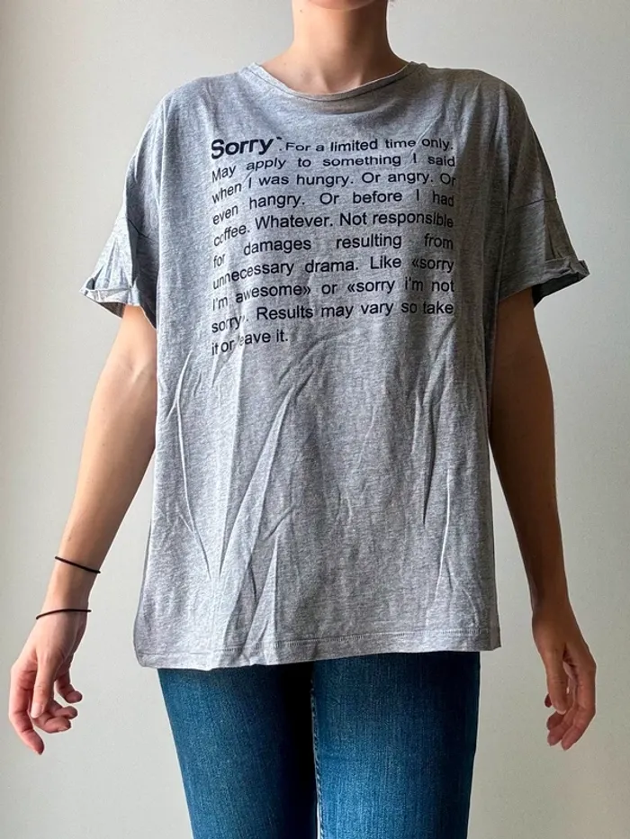 T-shirt gris Jennyfer