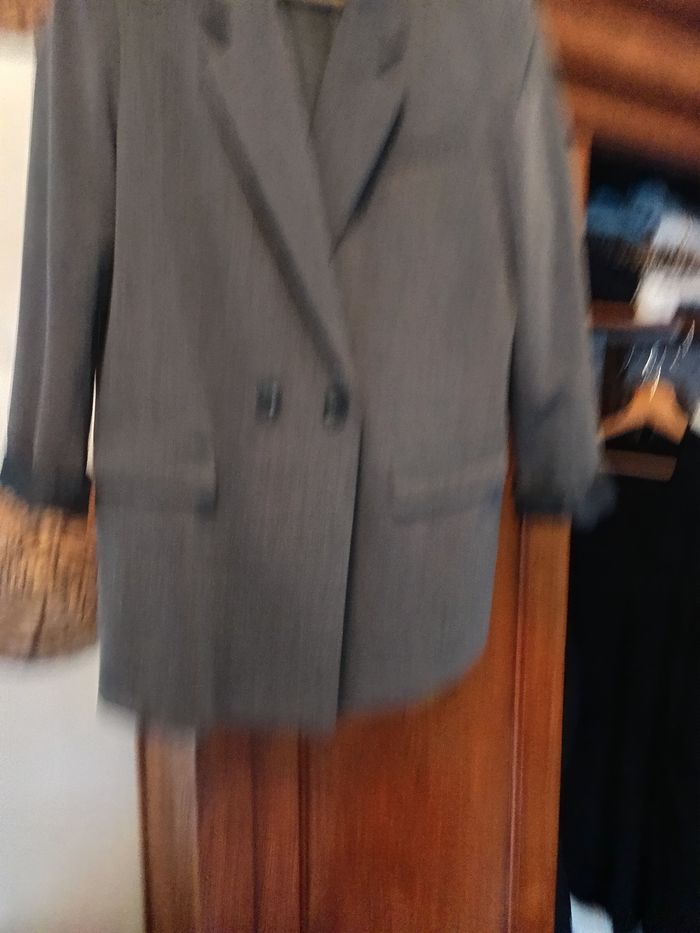 Blazer gris foncé femme