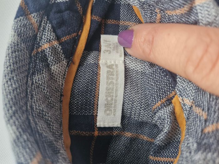 Chemise manches longues à carreaux 3 ans Orchestra bleu marine - photo numéro 3