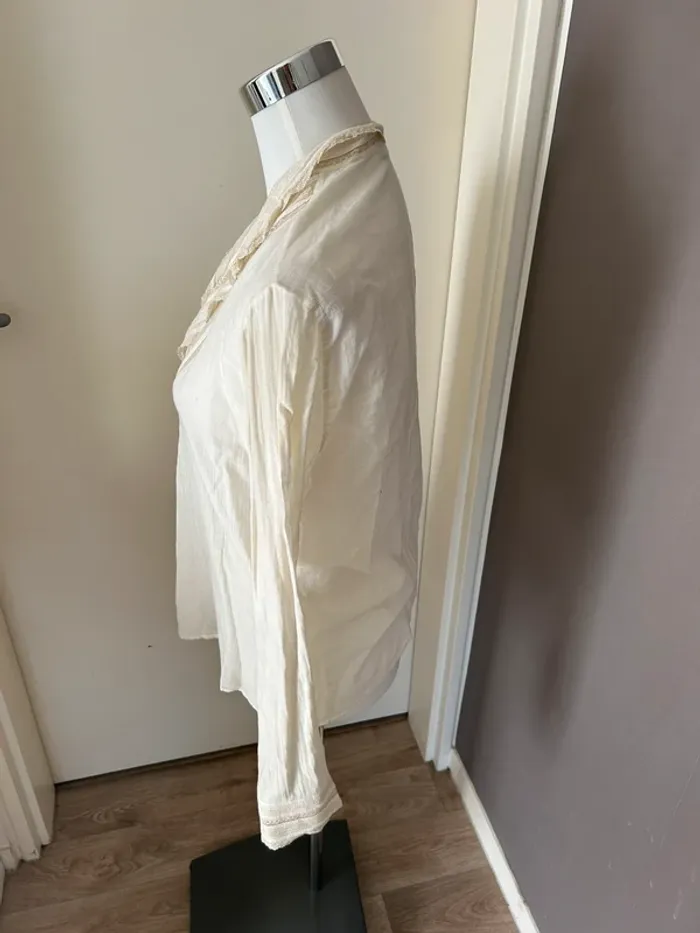 Blouse baby doll beige taille 40 - photo numéro 2