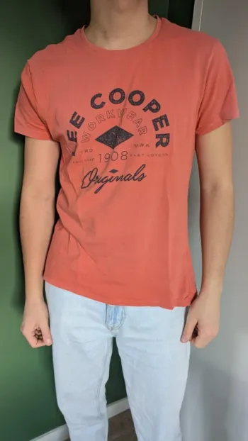 Tee-shirt Lee Cooper orange/corail taille L