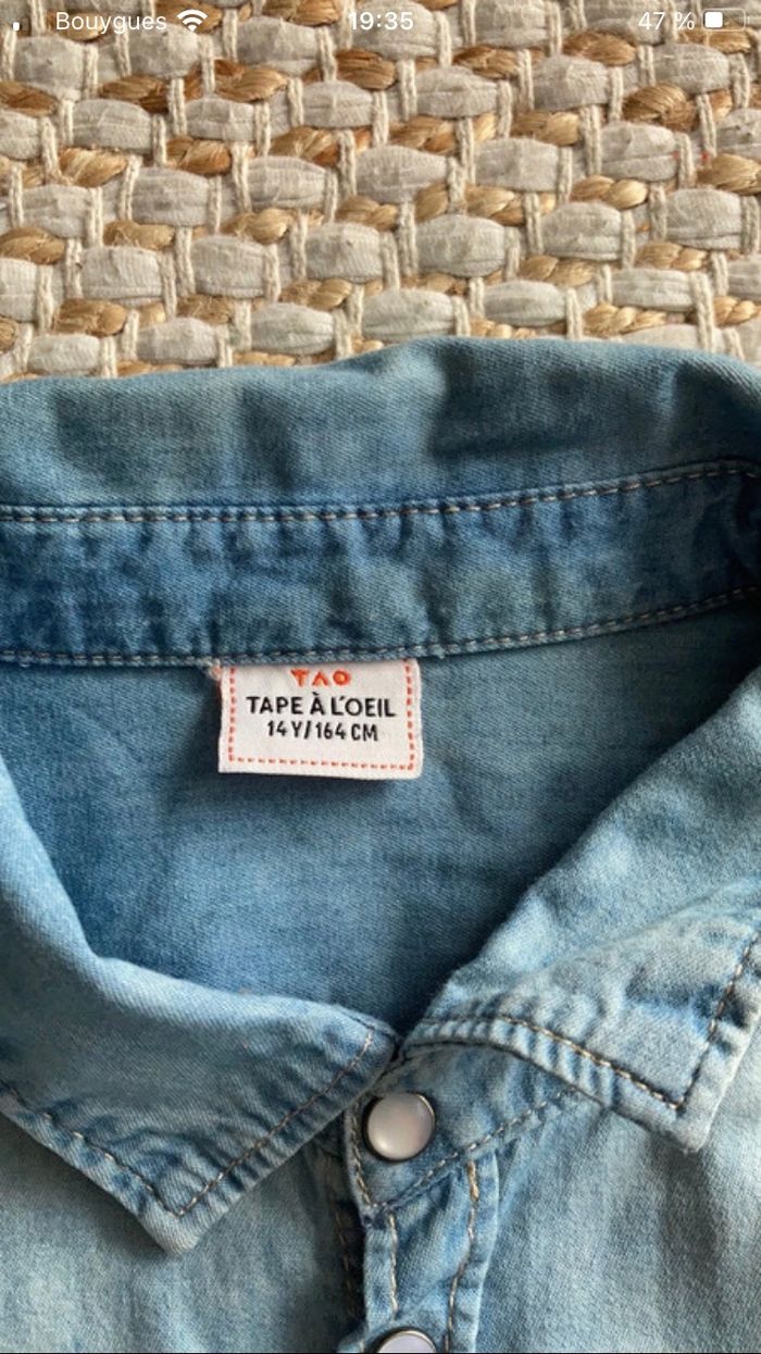 Chemise en jeans 14 ans - photo numéro 4