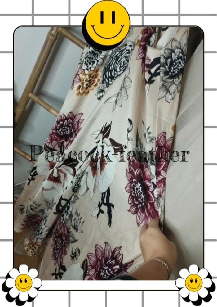 Robe beige fleurie soyeuse TU - photo numéro 9