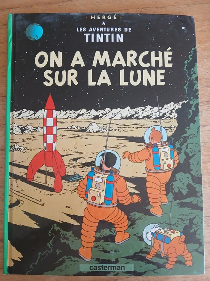 bande dessinée - bd - Tintin - on a marché sur la lune