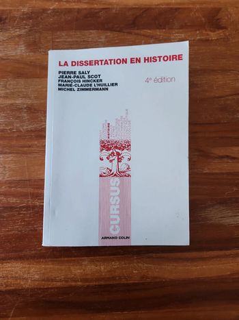 Livre: La dissertation en Histoire