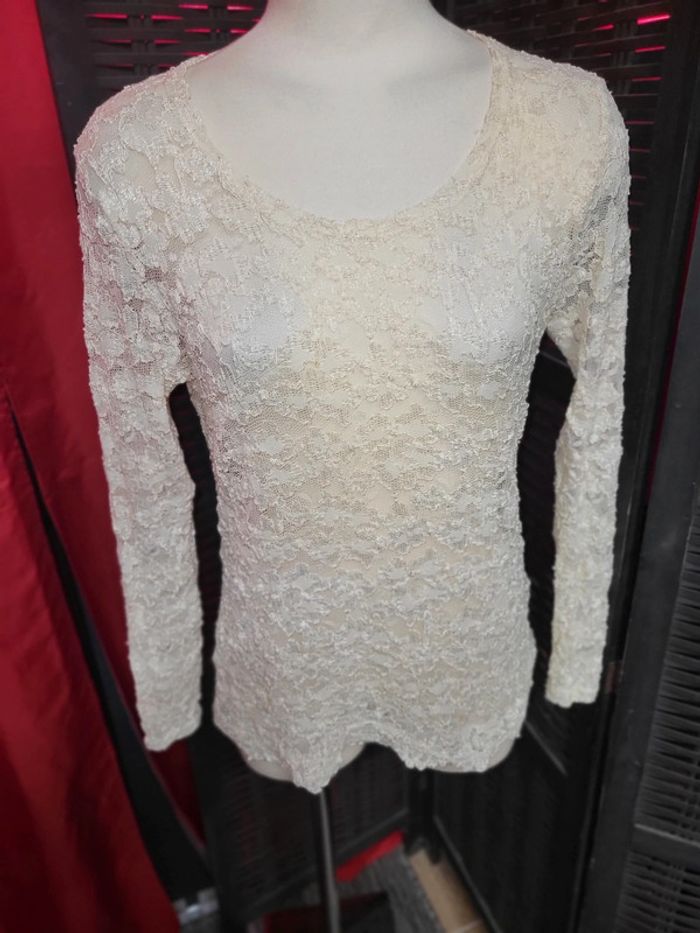 Haut dentelle creme 42/44