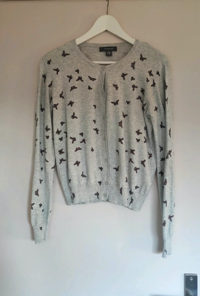 Primark cardigan gilet gris chiné M