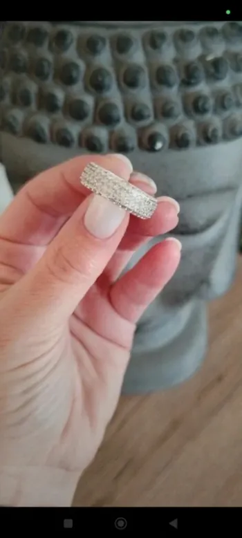 Bague 3 rangs strass
