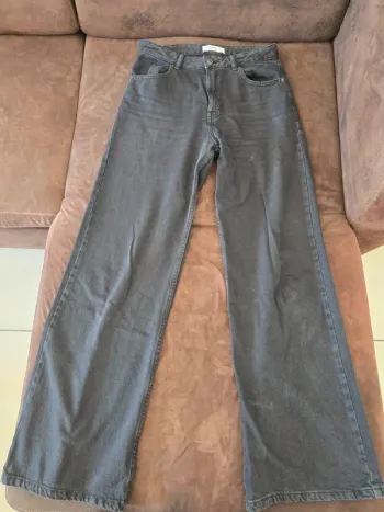 Jean wide legs noir 38 Pull & Bear Neuf