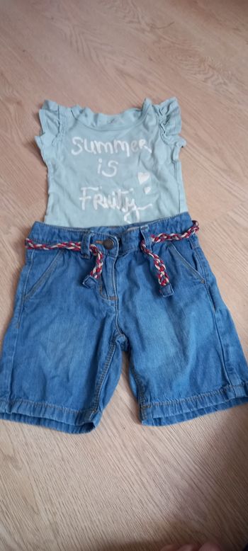 Ttee shirt et short fille