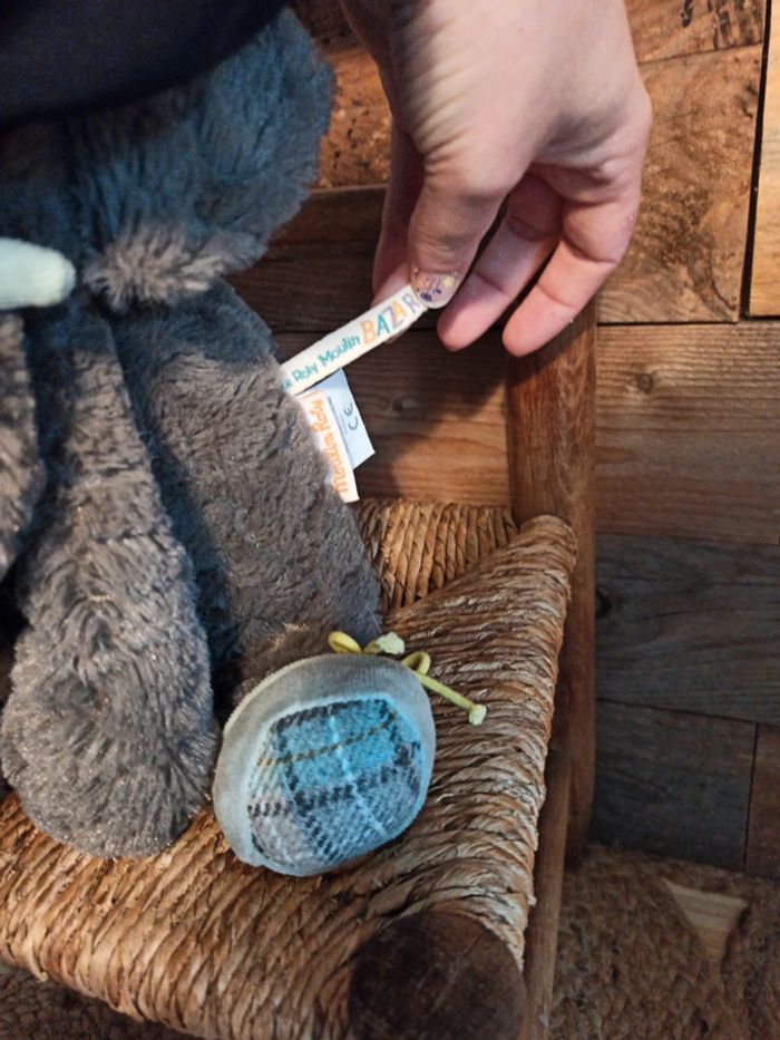 peluche éléphant moulin Roty moulin bazar tbe - photo numéro 3