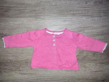 Gilet 3 mois rose Obaïbi #Fille3mois