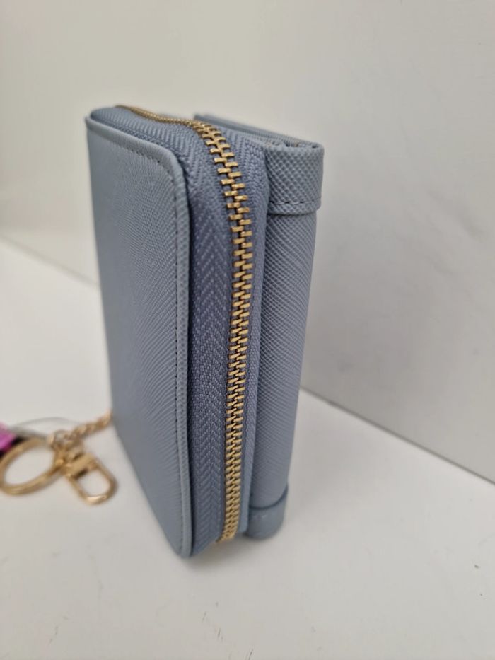 Portefeuille Muiikola Cuir Synthétique Bleu Ciel Doré - photo numéro 9