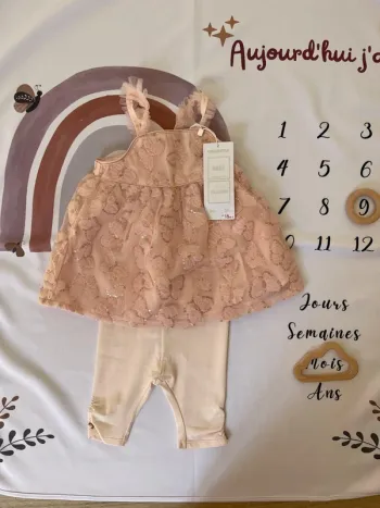 Ensemble bébé fille - 9 mois / 71 cm - Orchestra (neuf avec étiquette)