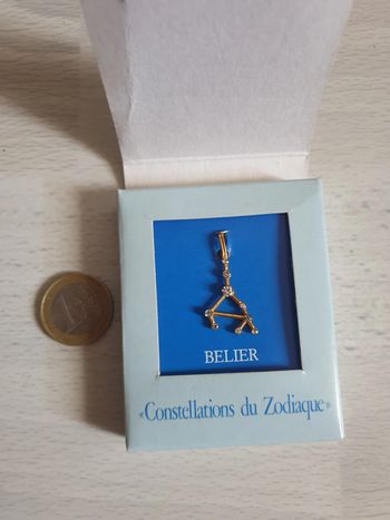 Magnifique pendentif neuf plaqué or made in France belier