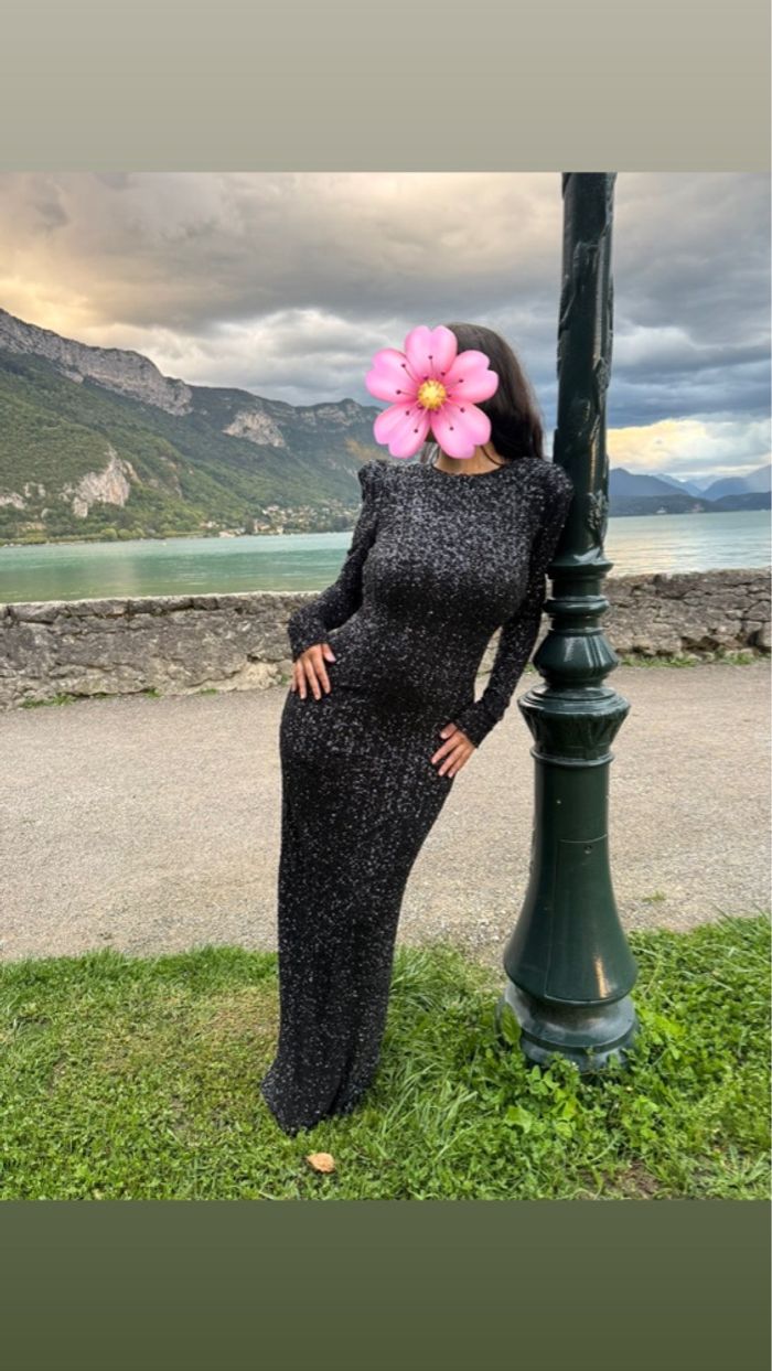 Robe de soirée longue à strass - photo numéro 1