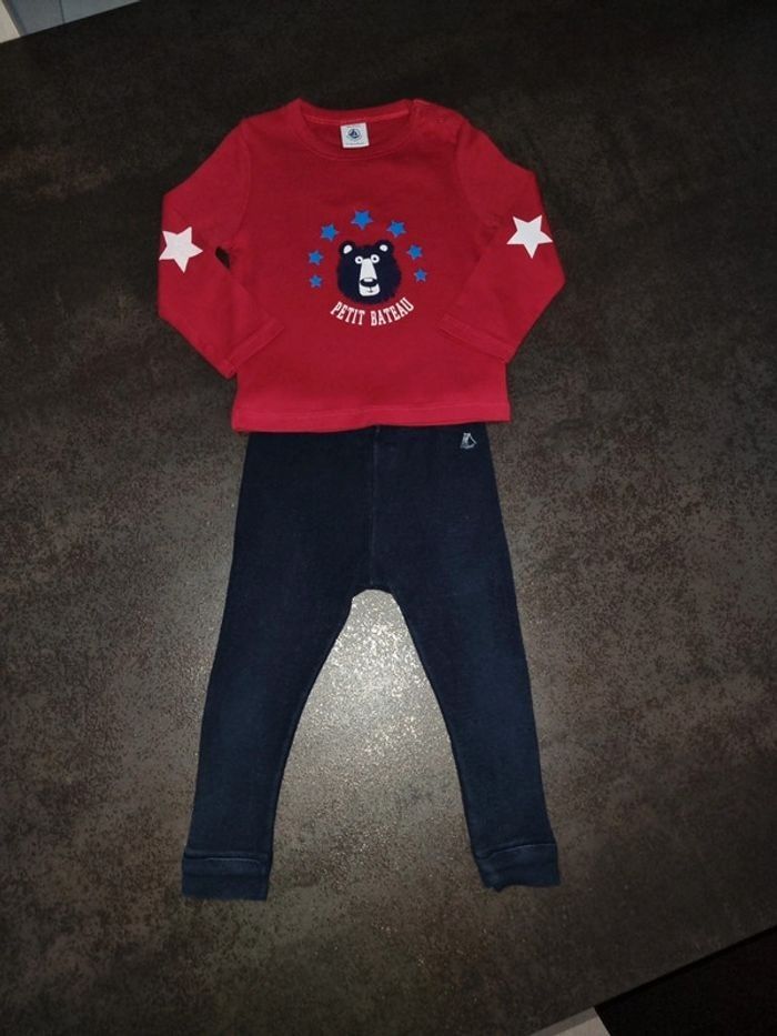 Ensemble legging + tee shirt manches longues Petit Bateau en 18 mois - photo numéro 5