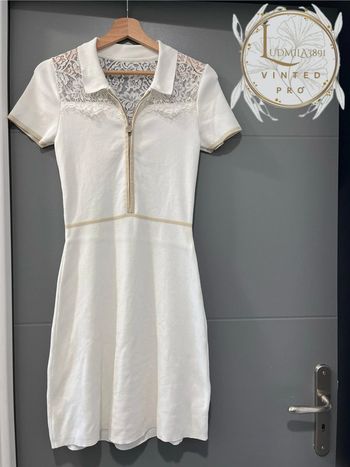 Robe polo blanche et dorée Morgan TS