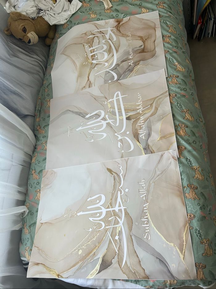 Lot de 3 toile islam