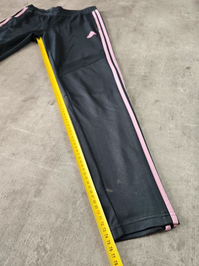 Pantalon jogging Adidas trackpant climacool gris anthracite bande rose taille M - photo numéro 14