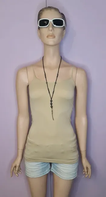 Débardeur beige femme