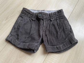 Short en velours gris CFK 3 ans