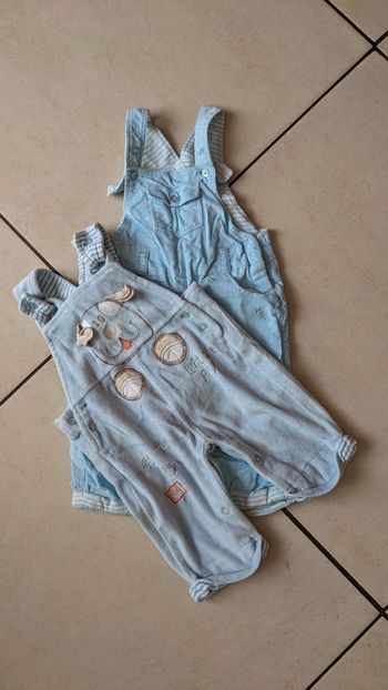 Lot de 2 salopettes garçon 6 mois