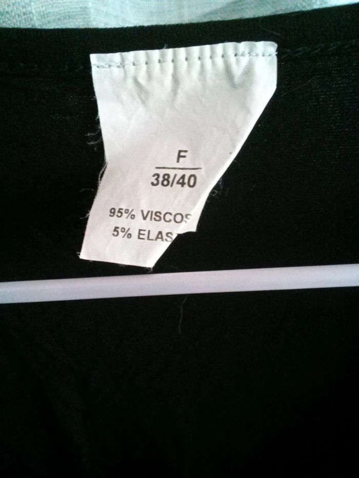 Tunique noire motif gris clair - photo numéro 3