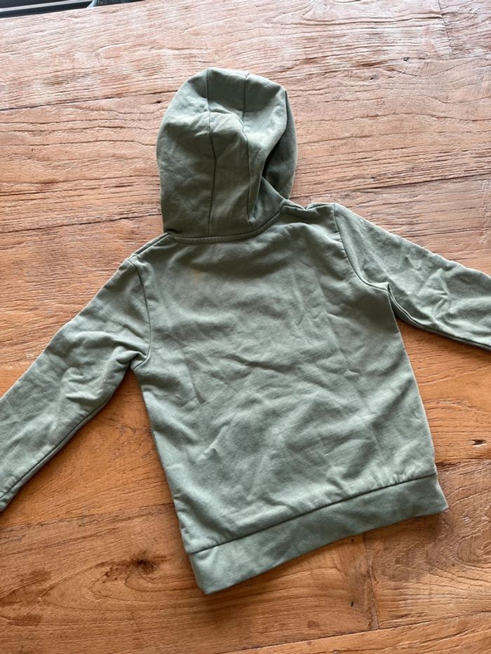 Pull à capuche vert kaki 4 ans - photo numéro 4