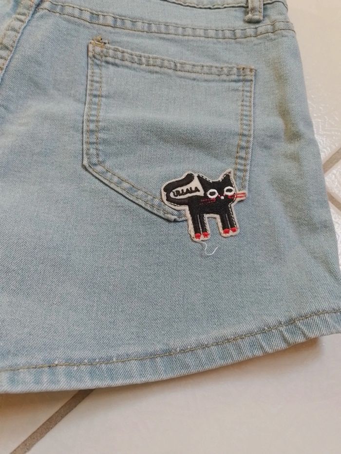 Short en jeans femme Bleu ciel - photo numéro 12