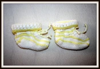 Lot de 2 Paires de chaussons en laine bébé