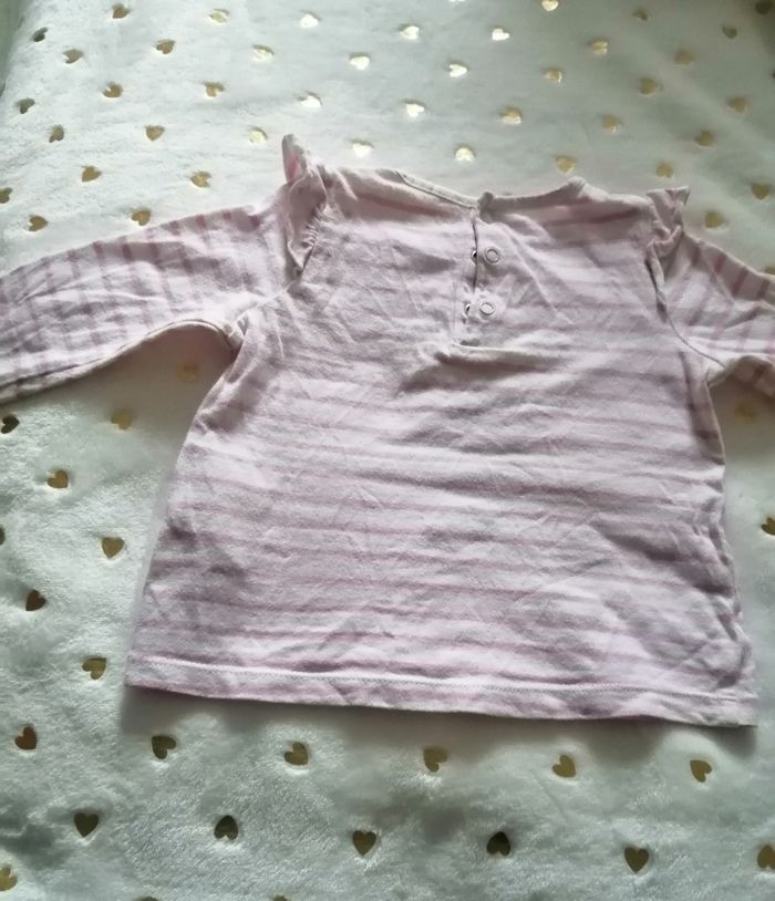 Lot de t-shirts bébé fille 6 mois dpam - photo numéro 5