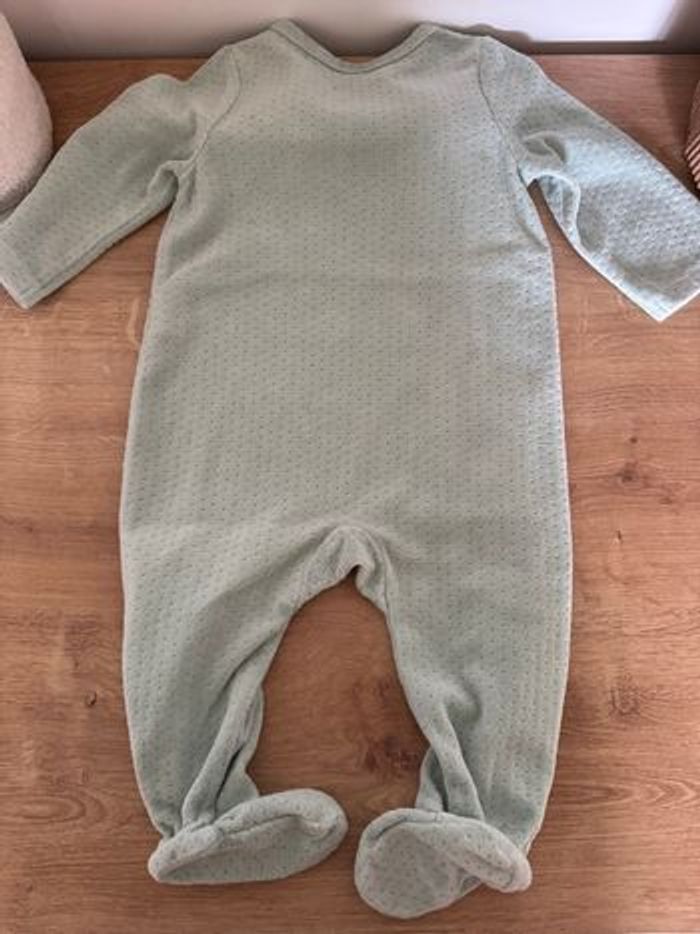 Lot de 2  pyjamas bébé (vert & blanc) - Tao & Mots d’enfants - photo numéro 4