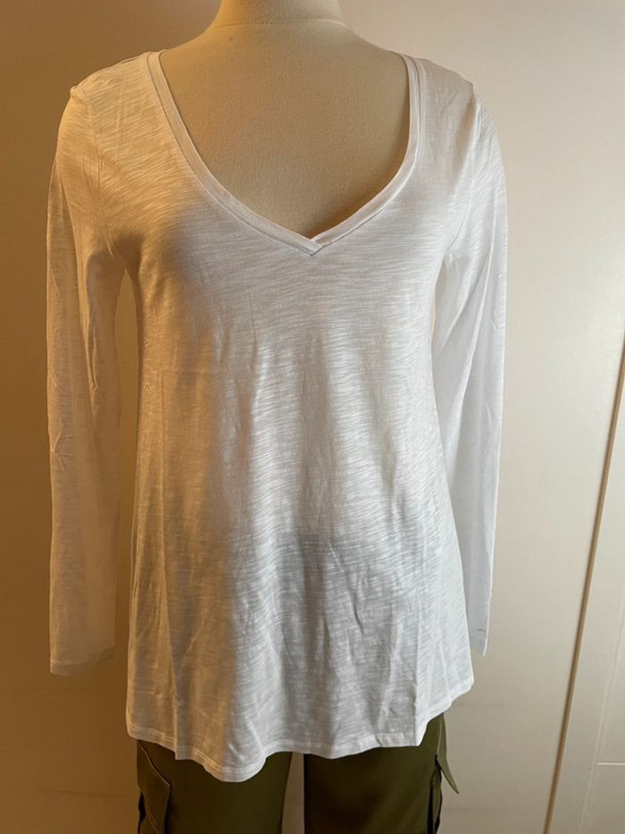 T-shirt blanc ample coton neuf BSB - photo numéro 2