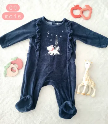 Pyjama velour Marie Aristochat 09mois